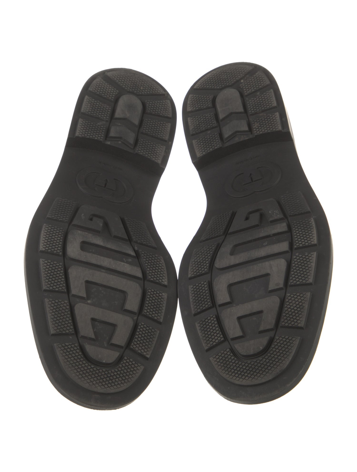 Gucci Horsebit Accent Rubber Dress Loafers